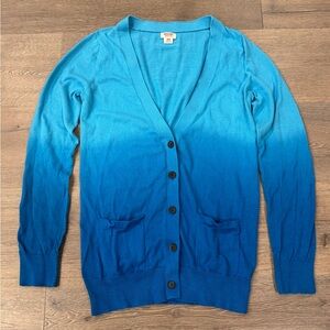 Mossimo Y2K 2000s Preppy Vintage Blue Ombre Ocean Cardigan Buttons